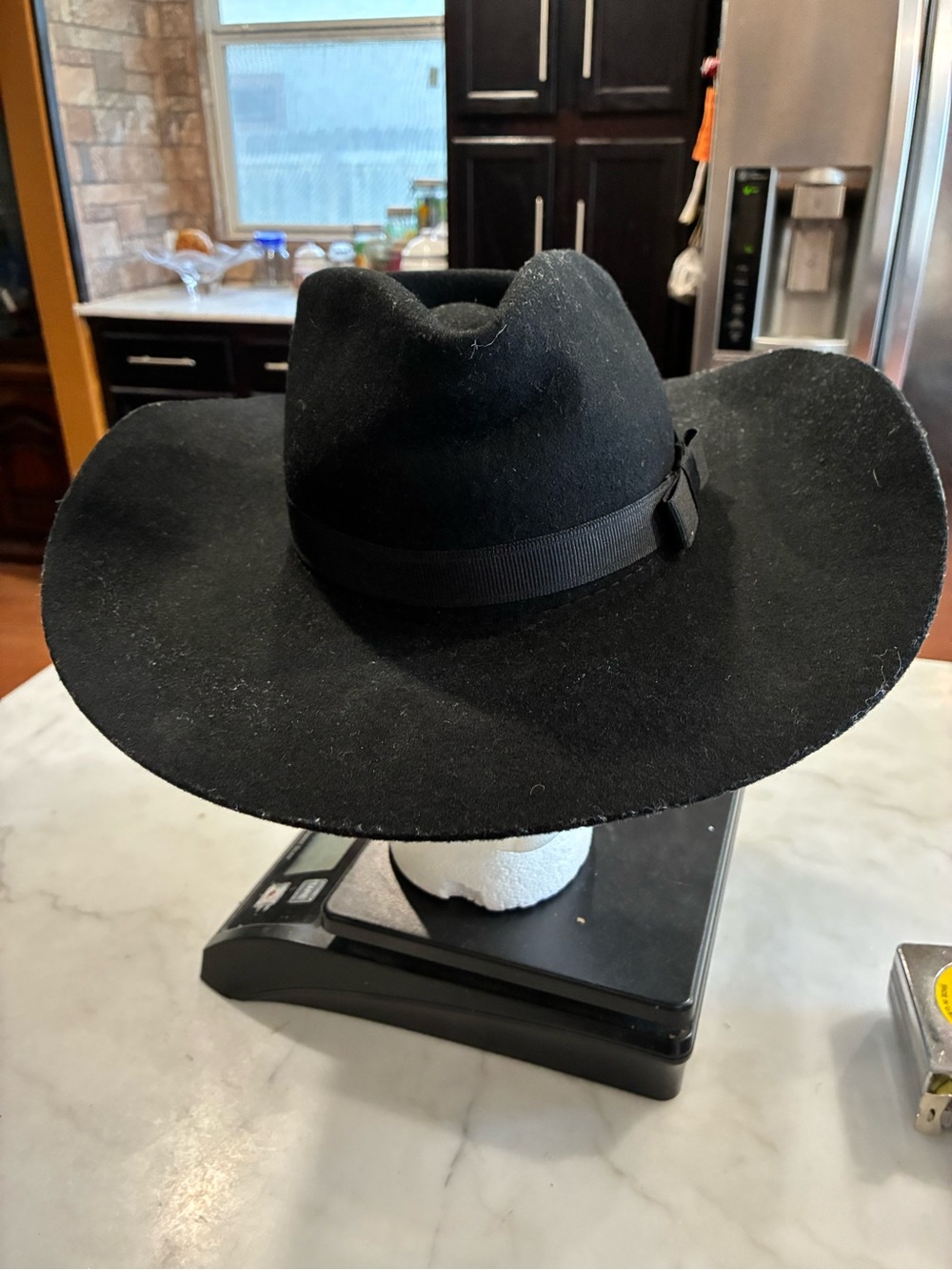 Rockin C Cavender's Australian Wool Felt Black Cowgirl Hat Rodeo Sz M